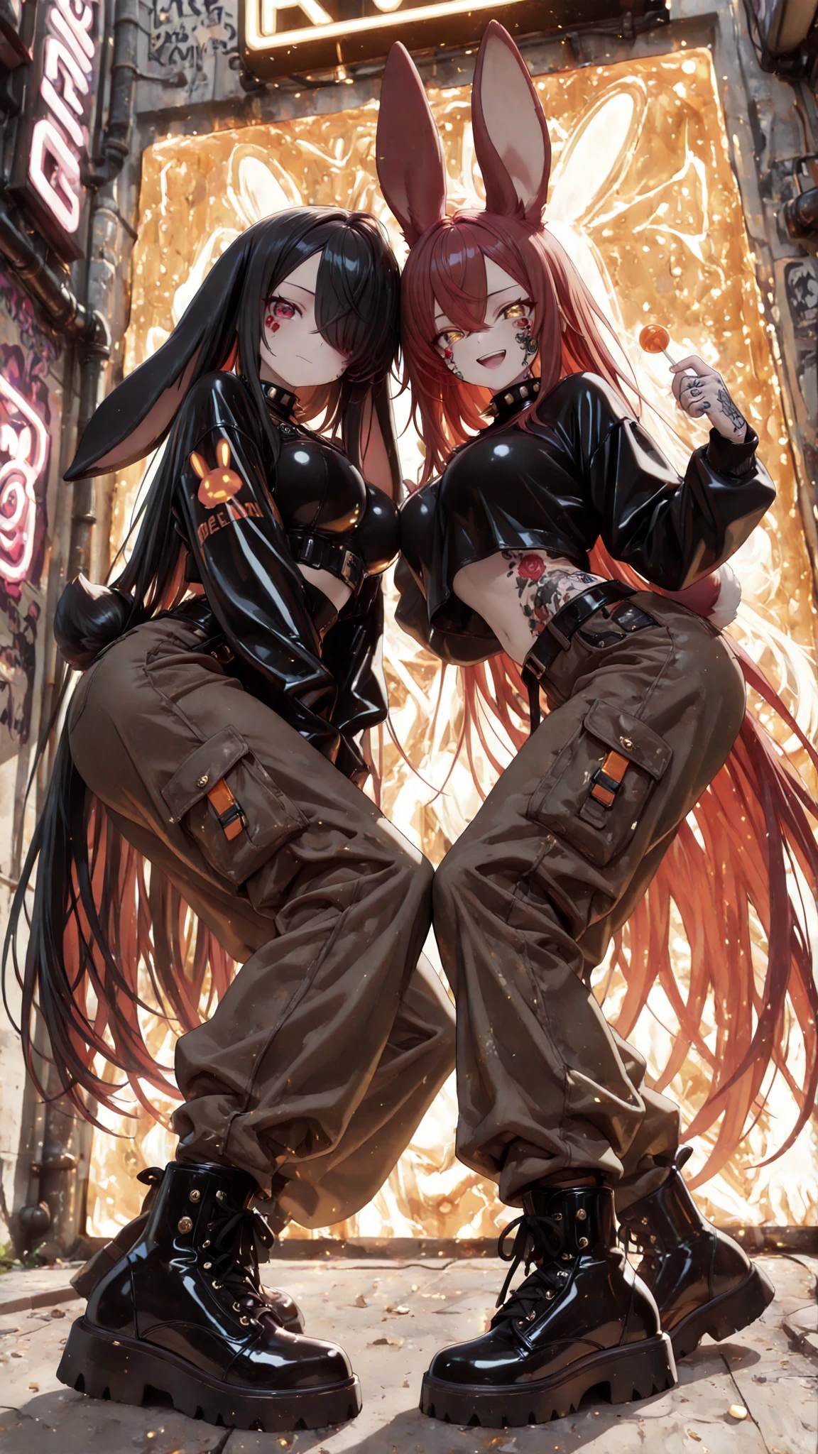 bangs down,beautiful girl,Maid clotheasterpiece,Standing posture,Hands in pockets,perfect face,perfect breasts,long hair,Long leather trousers,Colorful clothes,Outstanding style,stimulating,Cute outfits,Horny girl,double eyelid,Naughty Girls,Erotic and cute,mini skirt,ribbon on uniform,colorful hair color,yellow eyes,leather jacket,horny girl,Knee-high boots,
Colorful,multicoloured,future fashion,smile,,zipper bra,Multicolored clothing