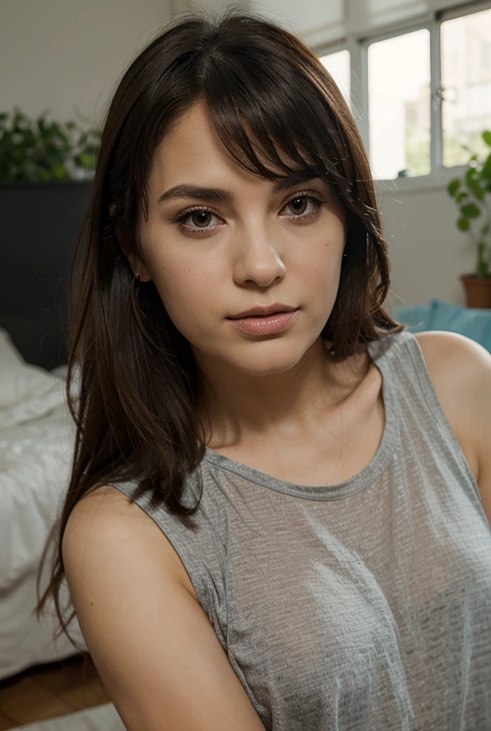 Beautiful detailed face, brown eyes, brown eyes, Long brunette hair, (Attractive young woman:1.3), (Seductive:1.1), (Blushing:1.1), Hourglass body type, great circle, Wide buttock, blonde goddess, Pretty face, Perfect brown haired girl, beautiful brunette girl, Good young girl, Cute girl, gorgeous brunette, , dark background, close shot of the face, I am the photographer, she is squatting down on my large penis, penis is penetrating her genitals, she is a brunette woman, a gorgeous brunette, beautiful brunette girl, brunette woman, woman, , cute, lips, long hair, looking at viewer, makeup ,nose, white thigh high stockings, realistic ,solo, raw photo, studio_shot, 8k uhd, dslr, soft lighting, high quality, film grain, full body image, black spiked choker necklace, hair in pigtails, large size breasts, big ass, Perfect Slim body, no clothes, no bikini, no underwear, no pubic hair, jewelry, Full body, pregnant, squatting, leaning back with hands on the ground, holding erect penis in her hand, pointing genitalia at viewer, legs spread open, lots of white cum dripping from breasts, lots of white cum flowing from breasts, lots of white cum spraying out from center of breasts onto the floor, lots of white cum dripping from genitals, large flesh dildo inserted in genitals, Ultra Realistic , Realistic, PHOTOREALISTIC, one belly button, cinematic light, cinematic light, Film lighting completes the overall atmosphere, sunny day, cinematic light, cinematic light, beautiful woman, skinny, large big breasts, detailed face, smile, facing the camera, photo taken from a distance, Best Quality, Intricate details, Highly detailed, focus in sharp focus, detailed skin, realistic skin texture, texture, detailed eyes, professional, in a church