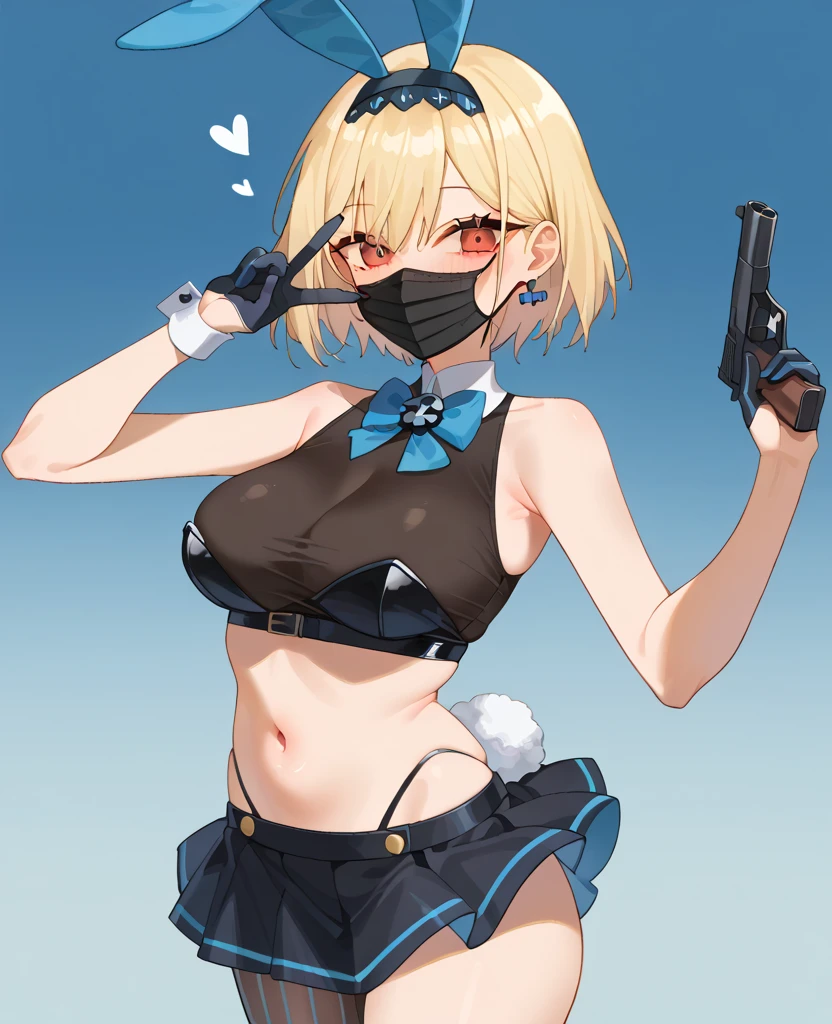 Beauty、18-year-old、Clothing of the brave、gun、bra、No panties