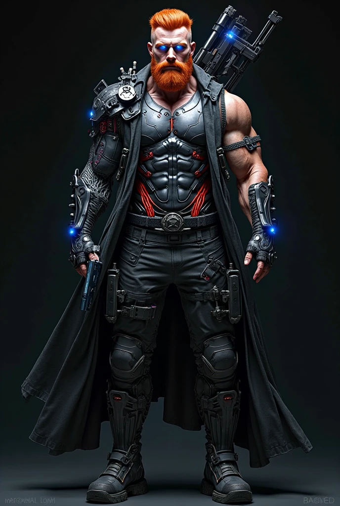 a strong man with a serious face, 30 anos de idade, standing front view, imagem do corpo pra cima
