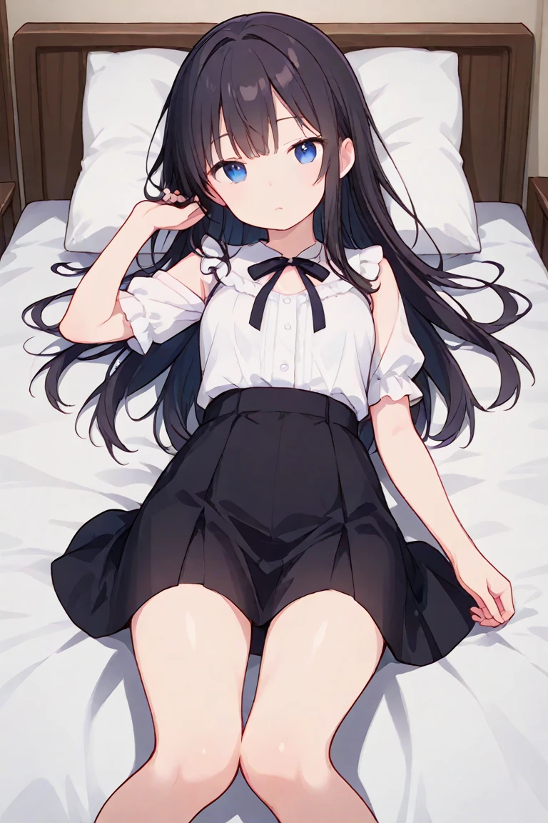 white stockings，teens girl，校服，Superskirt，1girll，Short underwear，realisticlying，The skirt material is transparent，The top is super short，Expose part of the chest