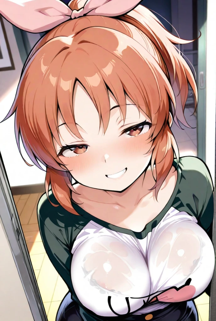 NSFW:1.2, ochaco_uraraka, 1girl, solo, blush_stickers, showing armpits, , open_mouth, looking_at_viewer, smile, :d, teeth, without shirt, neckless, blush, lying on bed, spreading legs, full_body, high_heels, detailed face, beautiful detailed eyes, beautiful detailed lips, extremely detailed eyes and face, long eyelashes, realistic, photorealistic, photo-realistic:1.37, best quality,4k,8k,highres, studio lighting, sharp focus, extreme detail description, professional, vivid colors, bokeh