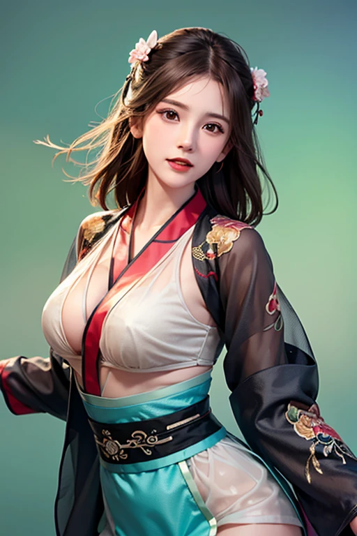 (masterpiece:1.2), Very detailedな, Ultra-high resolution, (Realistic, photo Realistic:1.37), High resolution raw color photos, Professional photos, Very delicate and beautiful, Very detailed, finely, Large file size, Very detailed beautiful girl, Very detailed face, Very detailed eyes, Very detailed skin, Very detailed nose, Very detailed mouth, Perfect Anatomy, Very detailed背景, (Famous Japanese actresses:1.2), (Improve:1.1), (Flat Chest:1.2), Dynamic Lighting, steampunk, whole body, (Dragon Embroidery Kimono:1.3), Black background, Exposing shoulders, (Dynamic pose:1.1), Underarm, (Dynamic pose:1.3)