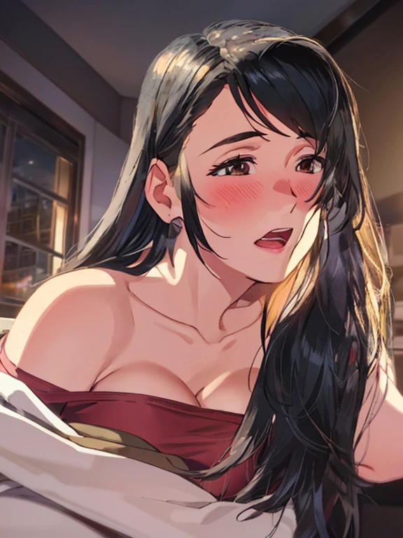 Anime girl giving a blowjob naked