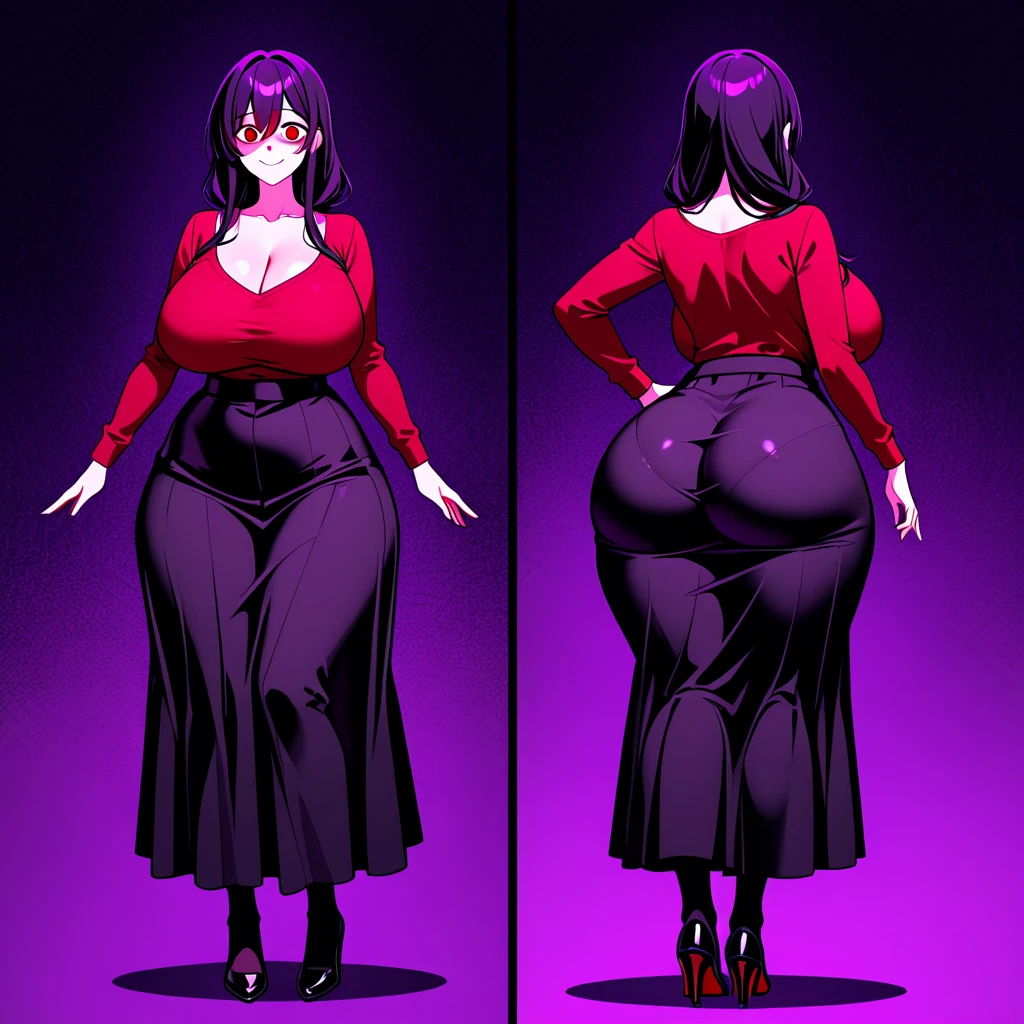 un primer plano de una mujer con un vestido rojo con diferentes poses, Giro de tiro de cuerpo completo, Proporciones OPPAI, Vista de cuerpo completo y cabeza, Anime Mujer Arte de cuerpo completo, Diferente vista de cuerpo completo, Concepto de cuerpo completo, Detalles de cuerpo completo, cuerpo completo!, Pose divertida de cuerpo entero, Postura completamente corporal, fullbody commission for, Full body anime illustration