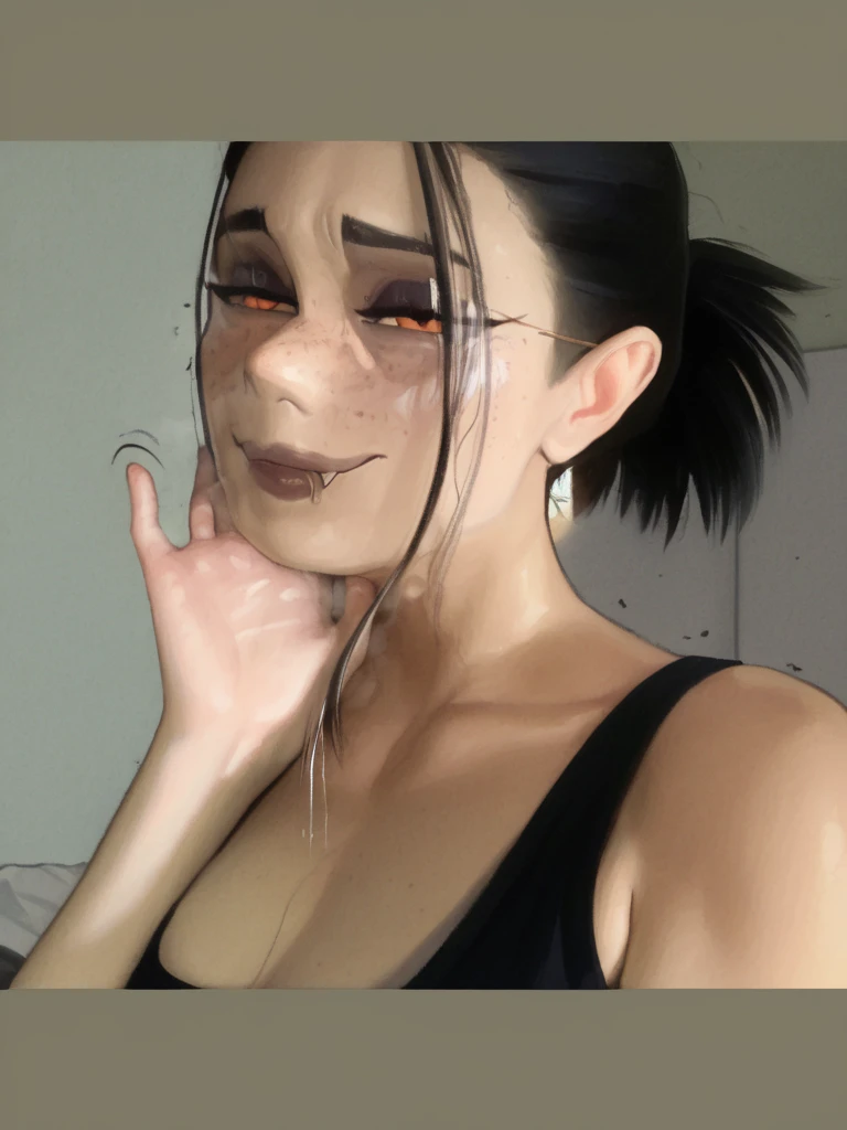 Giantess with Tiny Boy get swallowd and patting her stomach 