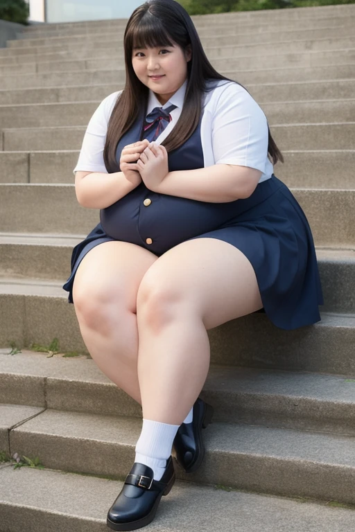 Vety fat school girl ,age 12 years , very obese , very big body ,