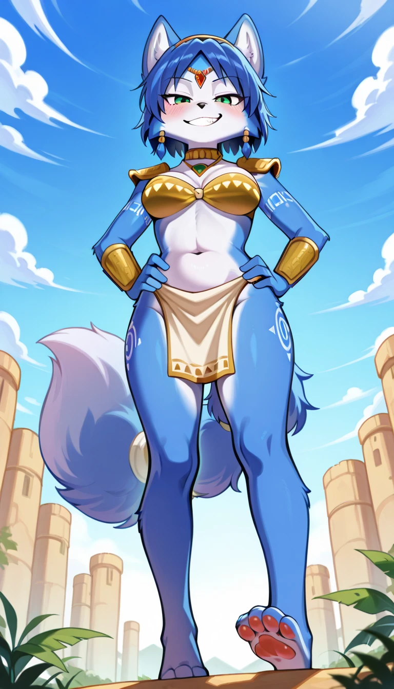 (4k, masterpiece,best quality,ultra-detailed,realistic:1.37), (solo), (A furry cosmic goddess), (anthro calico cat), (cat snout), (hooves), (antlers), (nude), (detailed face), (detailed eyes), (detailed lips), (long eyelashes), (cat ears), (ethereal body), (rainbow colored fur), (glowing skin), (full body tattoos), (intricate details), (detailed fur), (cosmic fur), (glowing stars), (embarrassed expression), (shy expression), (nude), (nipples), (pussy), (muscular female), (muscular arms), (muscular legs), (muscular feet), (muscular thighs), (big breasts), (massive breasts), (wide hips), (big butt), (big hips), (scorpion tail), (tall figure), (curvy figure), (thick figure), (bulky figure), (standing), (outside), (outdoor), (public), (full body photo)
