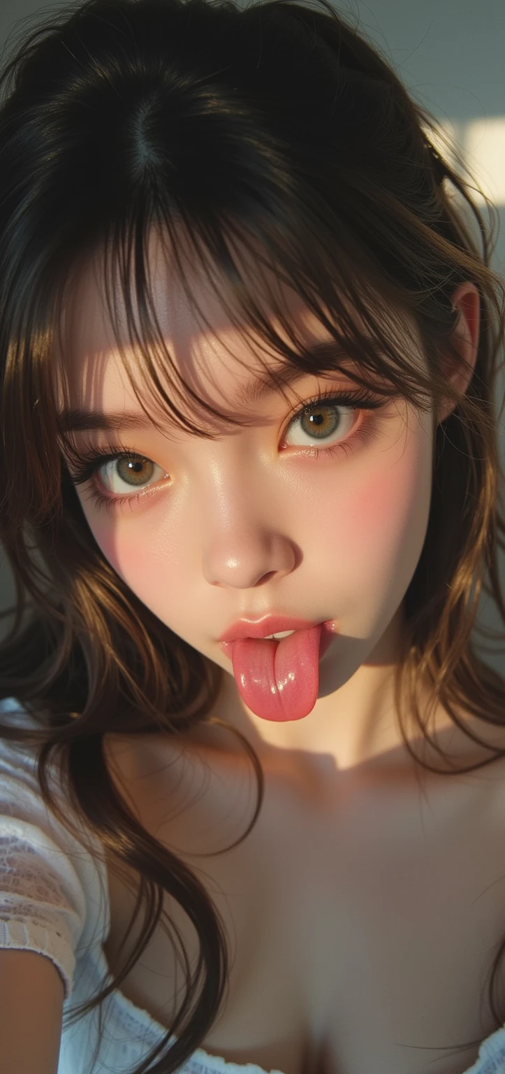 nude girl, have oral sex, cum on face