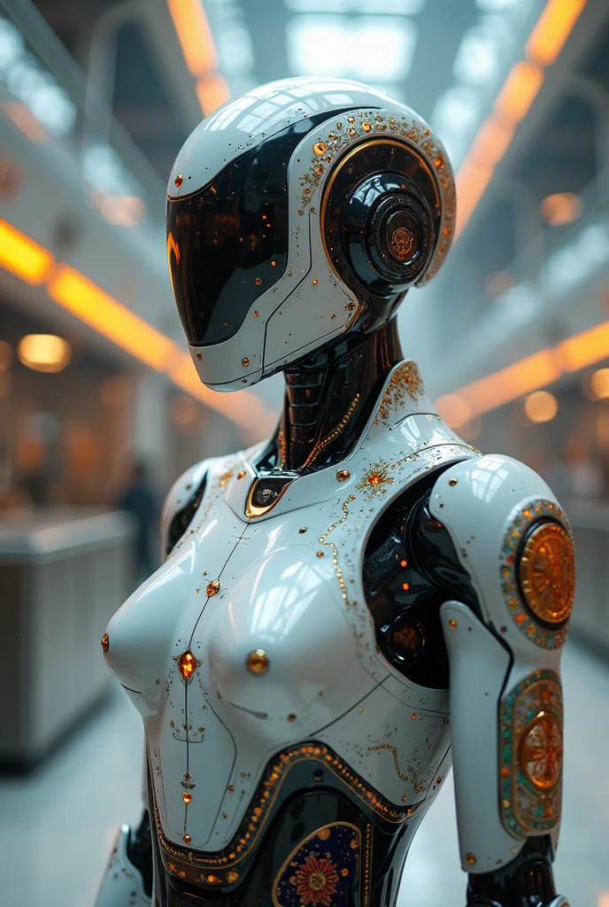 A robot from the Federal Institute of Northern Minas Gerais made with digital drawing lines