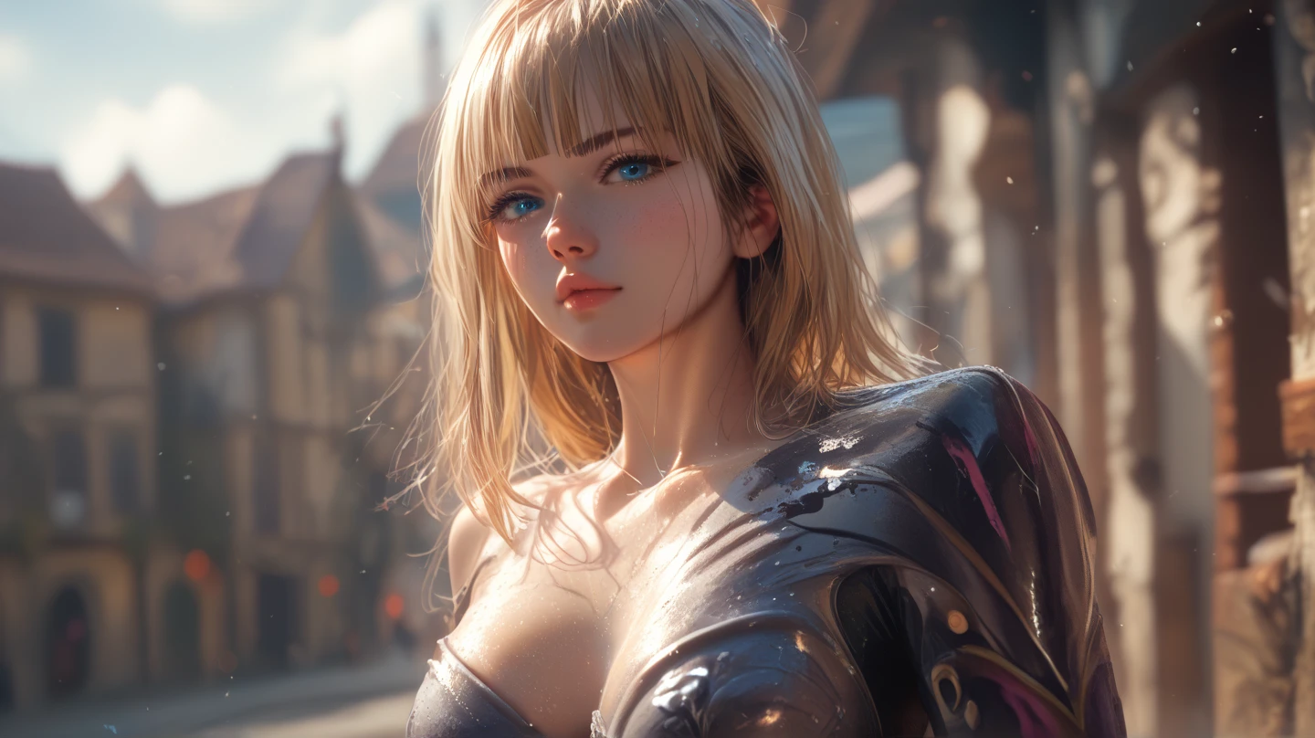 render highly detailed, so cute beauty young woman in a refined wonderful orned armor, detailed perfect face, soft lighting "HDR lightning", intricate artwork masterpiece, magazine, vogue painting, intricate body, ultra high quality model, octane render perfect , 8k, sharp focus, midnight aura, cinematic illumination