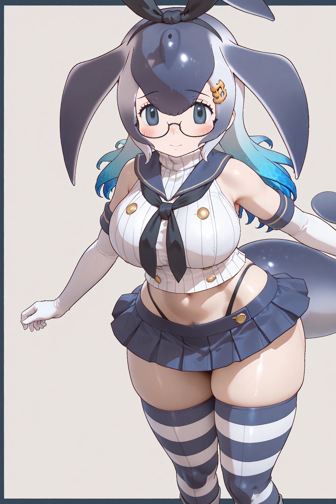 Solo, bright blue hair, bear eyes, blue eyes, medium hair, large breasts, dark blue priests garb, dark blue flat shoes, plump,