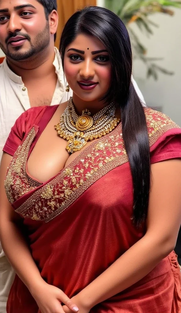 Foto RAW, photorealistic, photography, full body shot, master shot, perfect eyes, goddess like beauty, pierced eyes, perfect thick chubby mallu Desi aunty bhabhi, Wearing a Stanapatta, a chest-band.Saree model, model Photography, Indian saree shoot, Indian traditional wear advertising photography, traditional wear brand shoot, face of Indian actress Sonakshi Sinha, masterpiece, realistic, realism, incredible details, pleasure, photorealism, detailed skin, skin pores, high contrast, photorealistic Artstation 8k HD digital art trend of high definition and detailed realistic skin texture, ultra detail, realistic skin texture, armature, best quality, ultra high definition, (photorealistic:1.4),, high resolution, detail, raw photo, sweat, Re sharp, by Lee Jefferies Nikon D850 Film Stock Photo 4 Kodak Portra 400 Camera F1.6 Lens Rich Color Ultra Real Realistic Realistic Textures Dramatic Lighting Unreal Engine Trending at Art Station Cinestill 800,(pele altamente detalhada: 1.2), 8k UHD, DSLR, soft-lighting, alta qualidade, grain of film, Fujifilm XT3,she didn't like to wear blouse or bra, she is happy to wear only saree, she hates blouse or bra, detailed hairy armpits, hyper realistic skin, skin pores, sweat, veins,