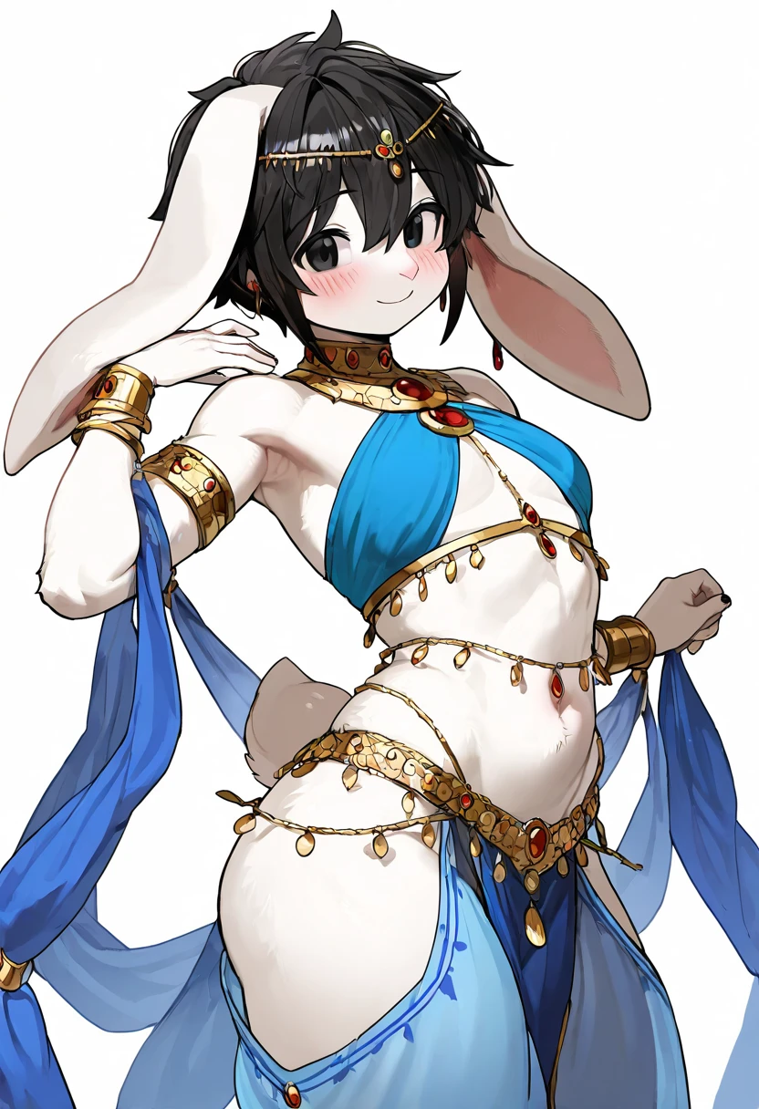 master piece, highest quality, best quality、details、fine detailasterpiece、official art,、Profile Style、cowboy shot,(((white background)))、(((simple background)))、、(((1girl))))、(slimming:1.4)、(looking at viewer:1.8)、(blush:1.3)、Smile,One girl、,closed mouth,、Horse tail、vodka \(Horse Girl\),umpdvodka、(((Hair covering one eye)))、ponytail、Horse ears、Horse tail,(Small breasts:1.3)、clavicle、(Completely naked:1.8)、(hairy pussy:1.5),