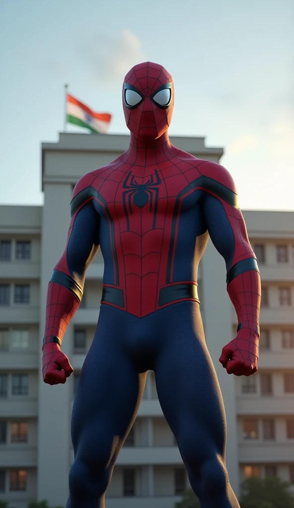 spiderman in indian flag colour costume