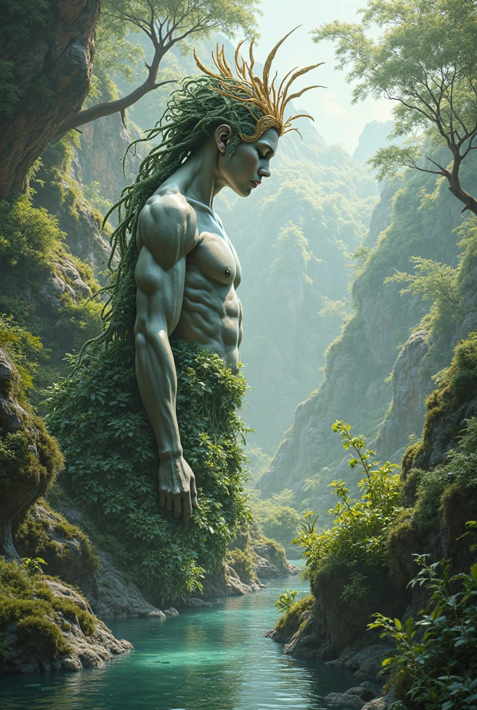 The earth as a human and with human features