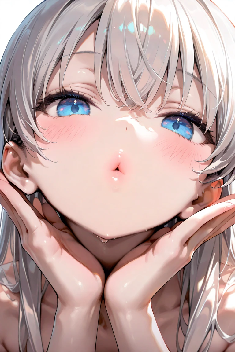 (NSFW:1.3),(((1 boy 1 girl, licking penis:1.2))),(cum in breast:1.4),Nude,on the bed, (sweat:1.2), (steam:1.1),shoot from side,Best Quality,High resolution,8K,finelity detailed background,Masterpiece:1.2),beautiful girl,Glossy romance gray hair,medium hair,(parted bangs:1.3),Gray Eyes,Gentle look,A refreshing look,smile,Best quality,Best Quality,Aesthetic and aesthetic:1.2,Best details((Super detailed))(High-definition CG illustrations),Slender body,morning,sunlight,Bedroom,On the bed,smile,blush,cute,Scrounge,Looking up,Being spoiled