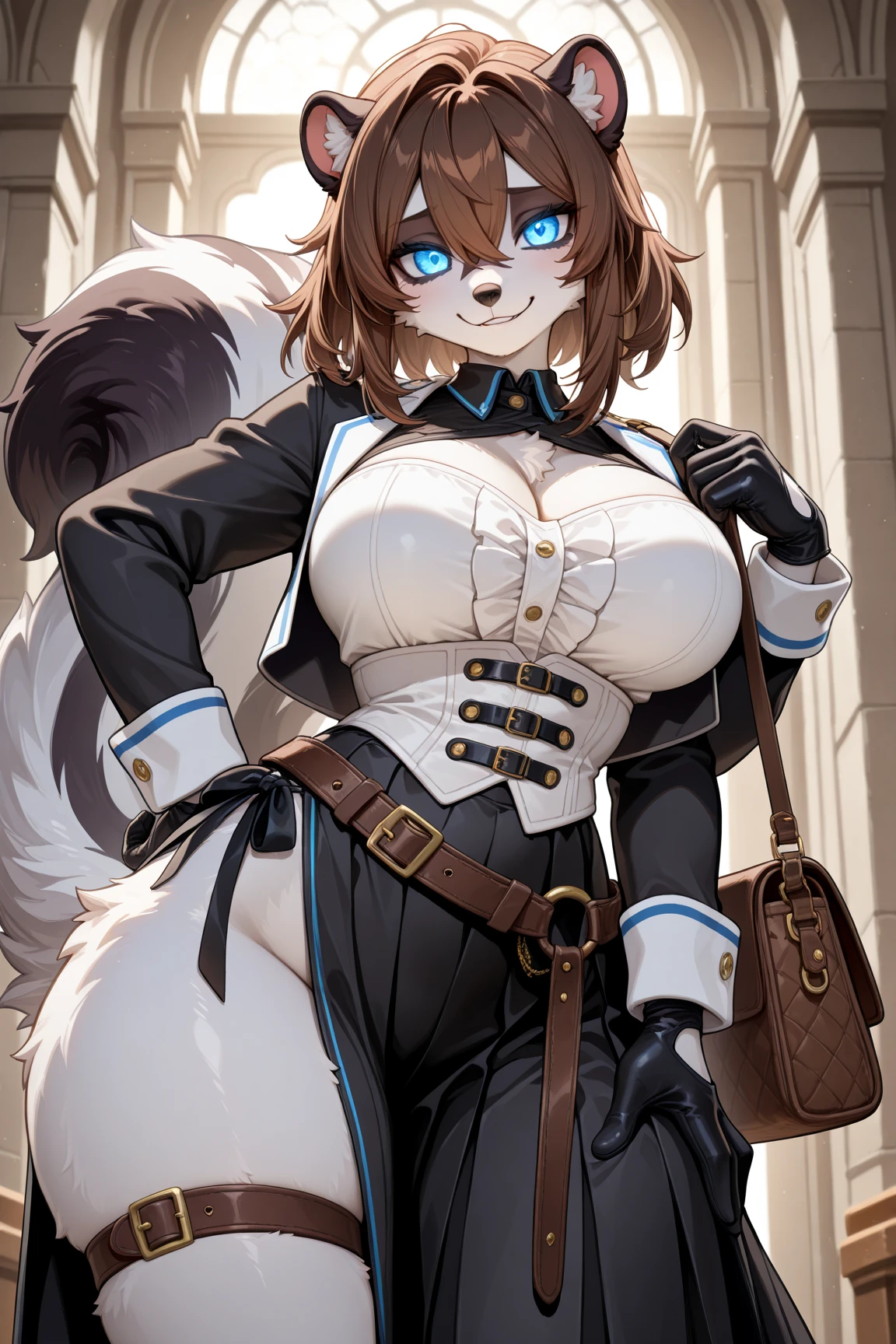 (masterpiece), best quality, perfect face, expressive eyes, 1girl, solo, (brown fur skin), wolf ears, delinquent girl, messy hair, long hair, orange eyes BREAK (purple jacket), black tanktop BREAK navel, torn jeans, blue jeans BREAK smirk, open mouth with teeth, Big breasts, china dress, stocking, holo a wolf girl,torn clothes, female furry mini cute style, holo a wolf girl, furry brown body, holo if a wolf girl, furry, fox tail, furry art!!!, curvy , Camel toe very obvious, , pubes, fishnet stockings wrap the thighs, absurdly long hair, erotic, Sci-fi, beautiful clothes , Lace, lace trims, lace clothing, lace clothing, pubes, thick thighs, sweaty, wet, horny, plump labia 