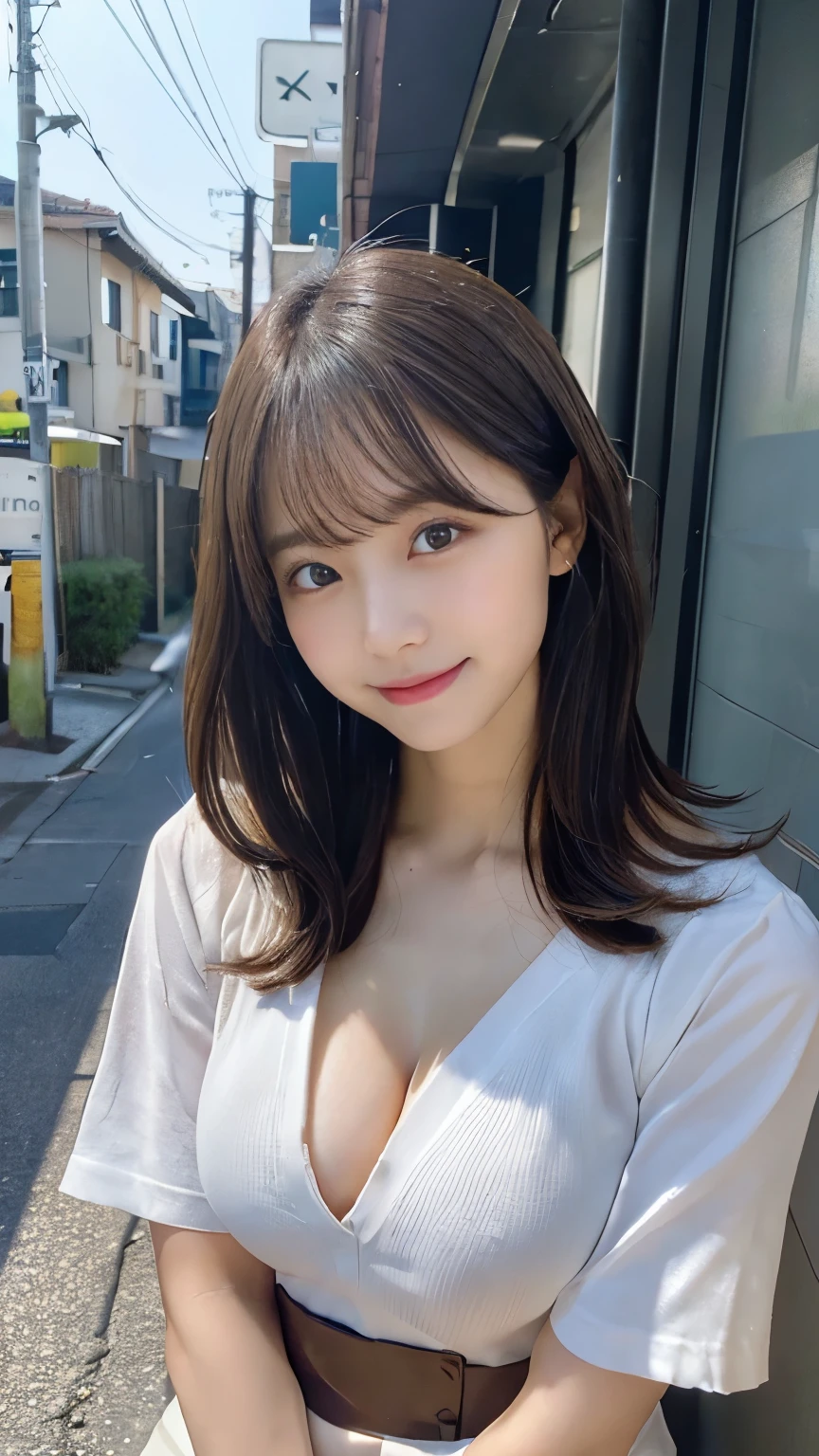 masterpiece、Best Quality、Illustration、 Ultra-detailed、finely detail、 hight resolution、8K Wallpaper、Perfect dynamic composition、29 year old cute girl、detailed beautiful faces、detailed cute eyes、Textured skin、discret smile、Wavy short hair、tiny chest、Bold sexy poses、Winter casual wear、