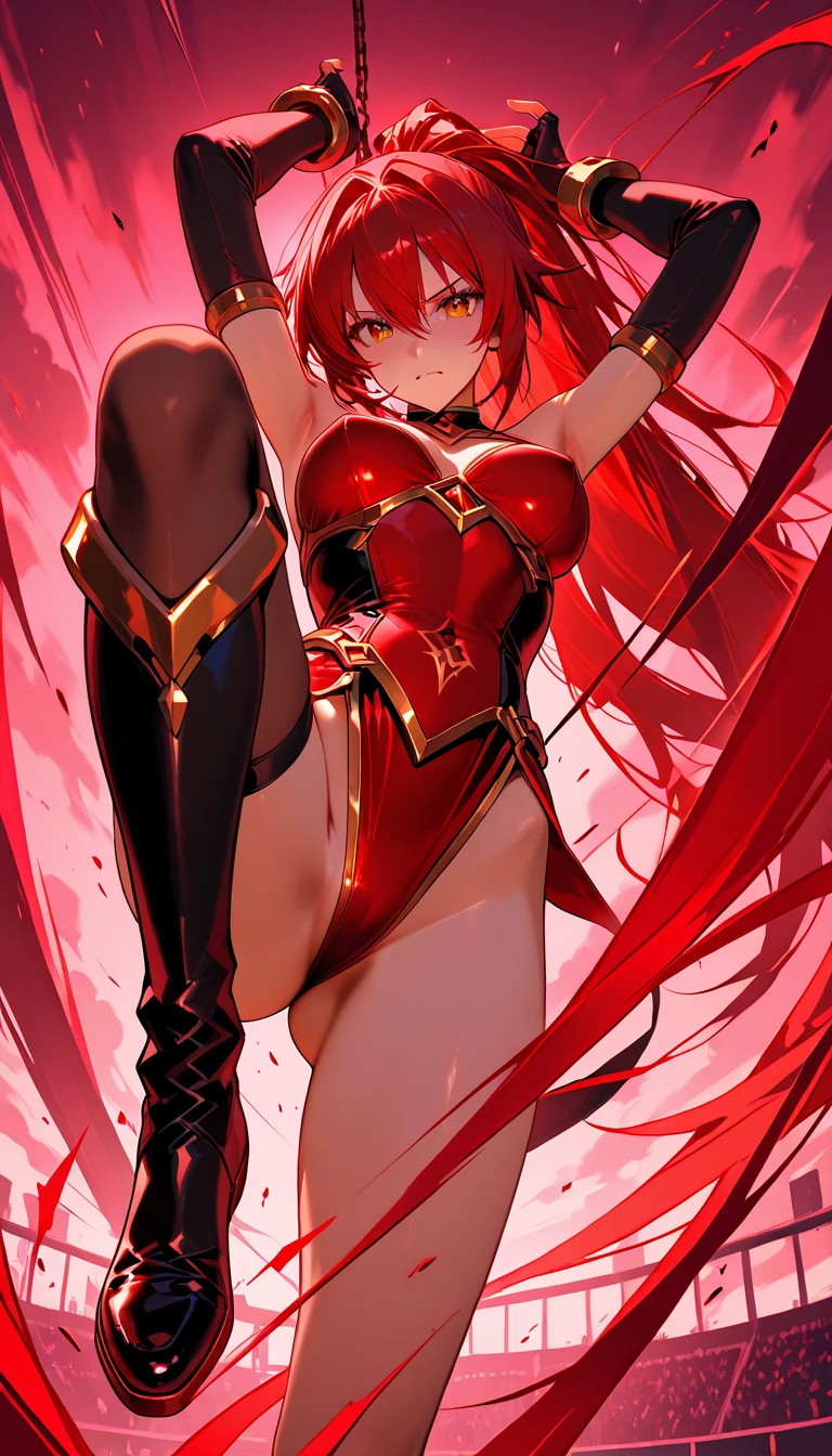 Draknes is a very sexy and attractive dragon girl, she has red eyes, long hair, She is wearing a very sexy semi-nude outfit, 4 k image, ultra HD, high resolution, fully body
