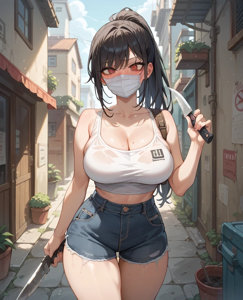 爆乳、fullnude、animesque、Defecation、In the street
