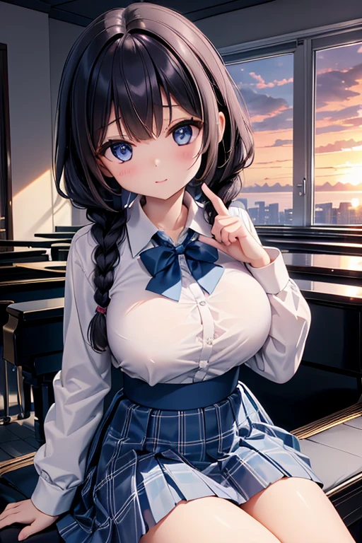 woman、 Age 25, Brown eyes, Shiny skin、Long brown hair, Wearing a white shirt, Big Breasts,Center View, High resolution, Ultra Sharp, 8K, masterpiece、Shopping Mall Bench、sit、People walking behind、、A look of contempt、Secret Pose、Glare、(((Shooting from the front)))、Pleated skirt、Index finger near mouth、Stand up straight、(((Sheer white panties)))、Wet Panties、Ass、