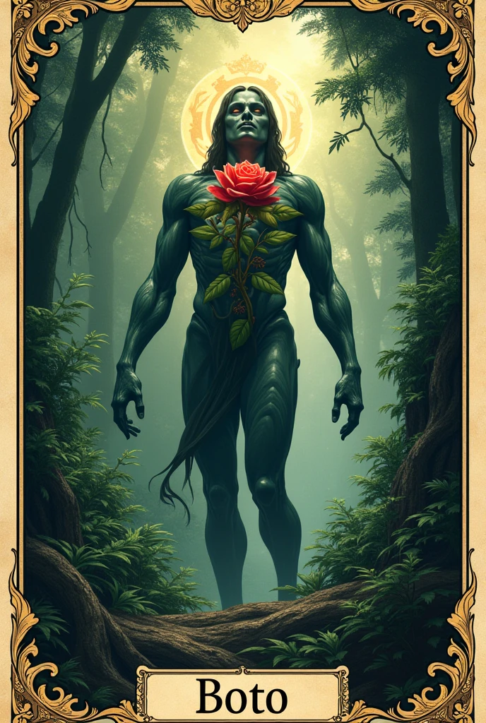 painting of a naked man lying on a mossy rock in a forest, flowers growing on your body, fantasy artistic painting, god of nature, god of the forest, the non-binary deity of spring, realistic fantasy painting, surreal art and fantasy, arte masculina, amazing fantasy art, druid nature dreaming, fantasy art smile smug man, hyperrealistic fantasy art