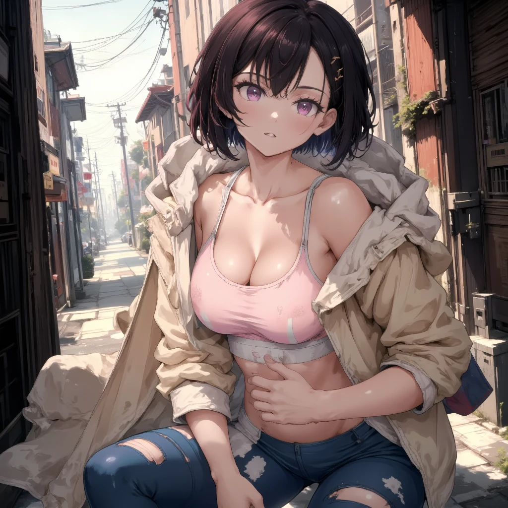 Photo quality: 1.3, Japan person: 1.4, one woman, big: 1.2, black underwear, see-through underwear: 1.3, areola: 1.2, visible: 1.2, wild: 1.1, realistic: 1.4, mature woman: 1.3, straddling: 1.2, squatting: 1.2, realistic face: 1.5, legs wide open: 1.3, brown short hair: 1.3, sloppy: 1.1, bossy: 1.1, violent: 1.1, excited: 1.2, ecstasy: 