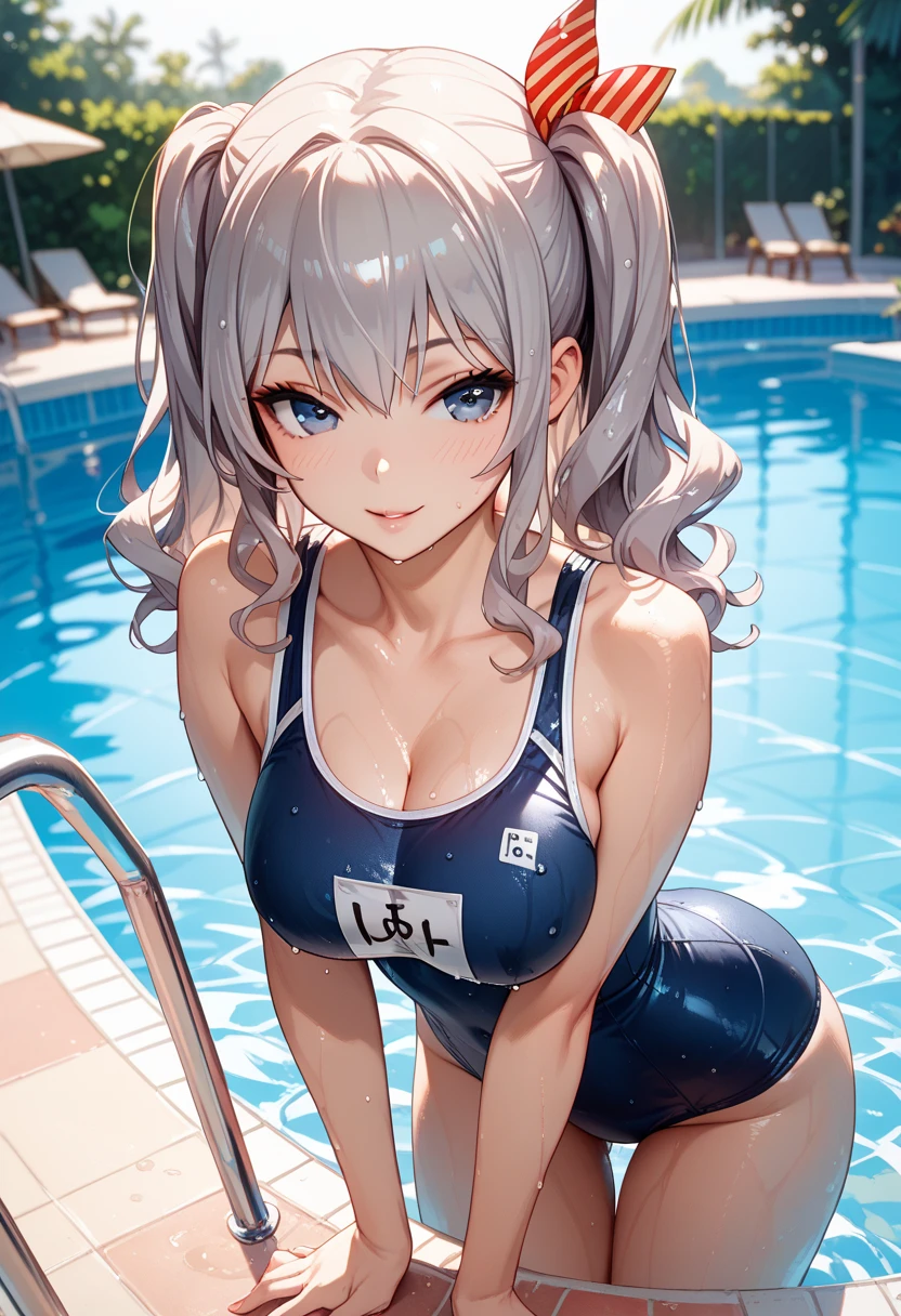 (In her school swimsuit, A girl competes in a friendly swim race in the school pool.:1.3), ( the pose,Very intricate and beautiful detailed cute face:1.3)(Shiny skin,Ultra high definition kawaii face,extremely awesome detailed pretty face,:1.3)BREAK(Perfect Anatomy,good finger:1.5)(Young Girl , Detailed eyes) ,Photo background, High resolution,( Very intricate and beautiful details CG),Unreal Engine,Perfect ,mournful smile, (super detailed skin, ,Looking at Viewer, Best Quality, masutepiece:1.5,)small , slim hip slim leg beautiful face, perfect face, beautiful skin, Same as, (side locks, hair flaps,:1.5), ( Teen,12th Lori:1.5), (1 Girl Solo:1.5)