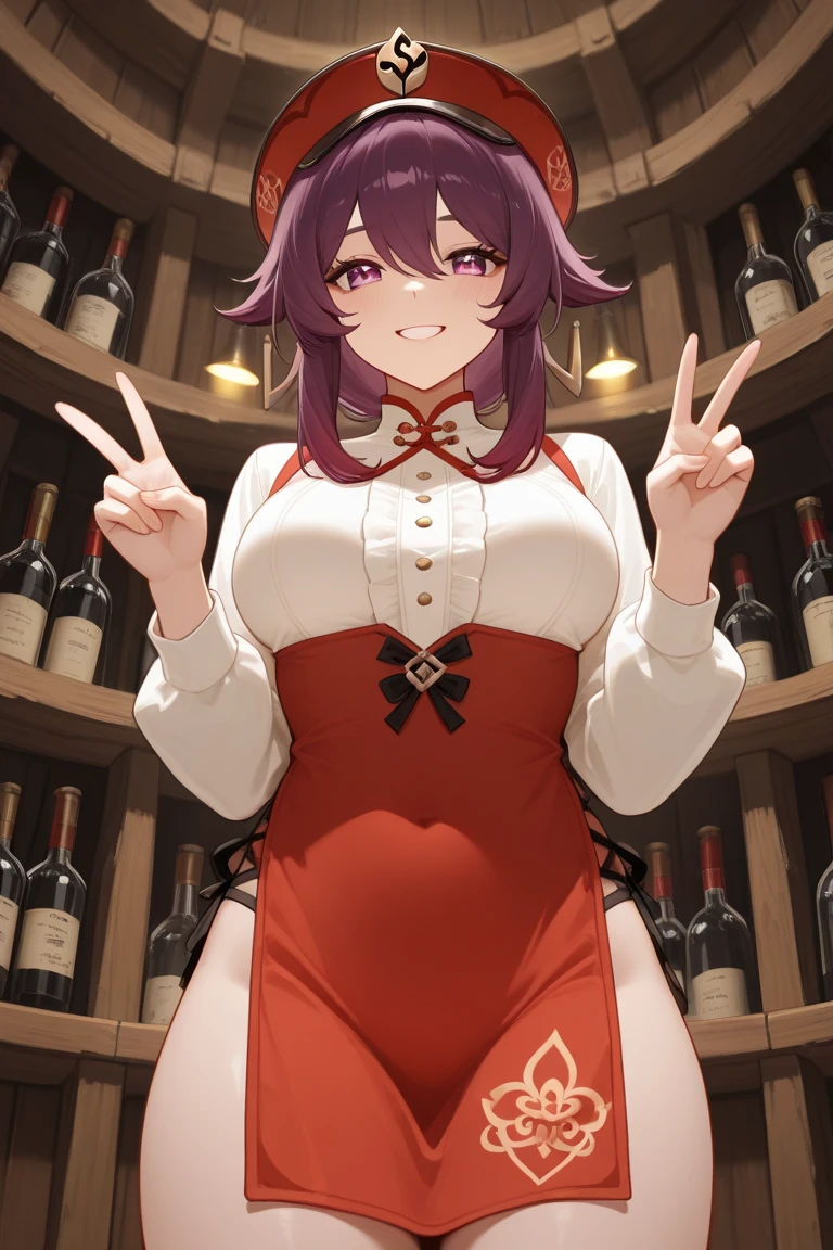 Masterpiece, best quality, highres, <lora:Karyl:1>, cat ears, black hair, tavern background, green eyes