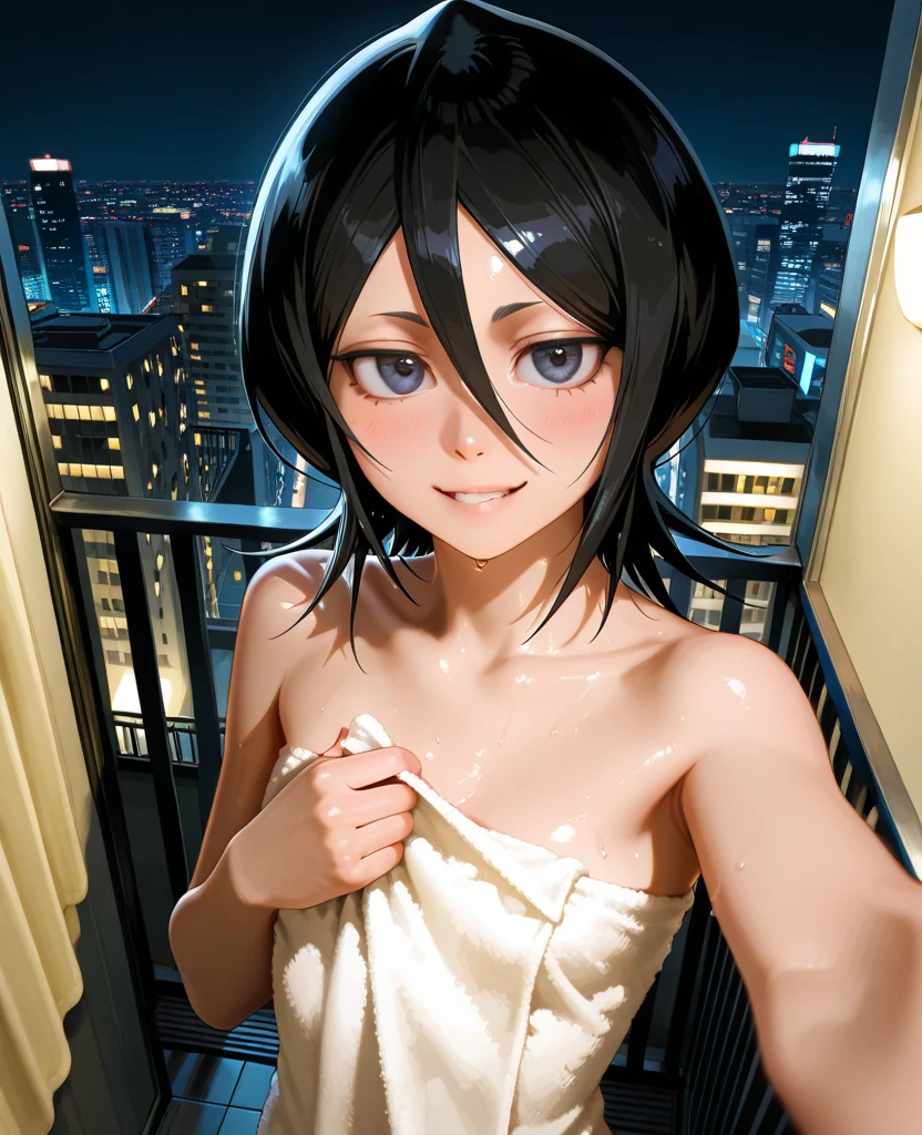 alone, One girl, Onodera Kosaki, Cyberspace, Nipples, smile, View your viewers, sketch, got it,, 2D, Anime Coloring, Upper Body, Jagged lines,,naked,naked,