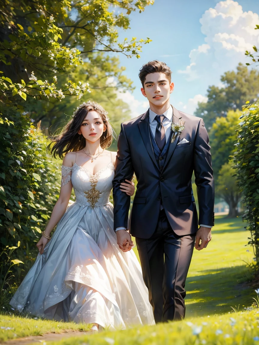 别墅reunion，A group of fashionable people，Chinese，Parties，In the villa garden，On the rooftop，Night，evening，reunion，Reception，wine，Wine Tasting，Suit，High heel（Rich details），（Best quality），Film Style