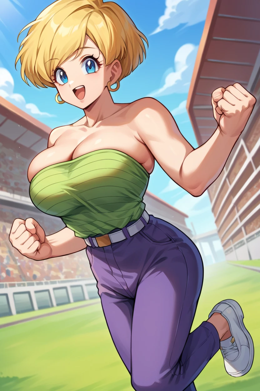 Head to knee portrait、alone、Natural Makeup、head band、((School-designated gym clothes))、((The upper body is white short-sleeved gym uniform))、((Long white gym clothes))、(((Very tight bloomer rise bloomers)))、(((Navy Bloomers)))、(((Tuck the bottom of your gym clothes into your bloomers)))、Big Breasts、Big Ass、(((Schoolyard)))、((Realistic fingers))、((Perfect Style))、((Realistic body shape))、Sunburned skin、((Hosokawa Miki))、