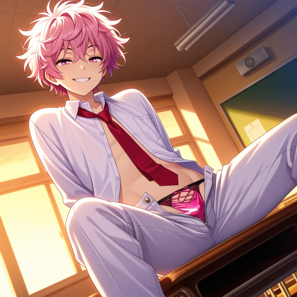 anime、High resolution、male、Nice、cute、the body is slim、Stylish body、erotic breasts and butt、Big pink nipples、He has a big chest and a big butt、Undressing、Undressing、Puberty、 Too much exposure、transformation、