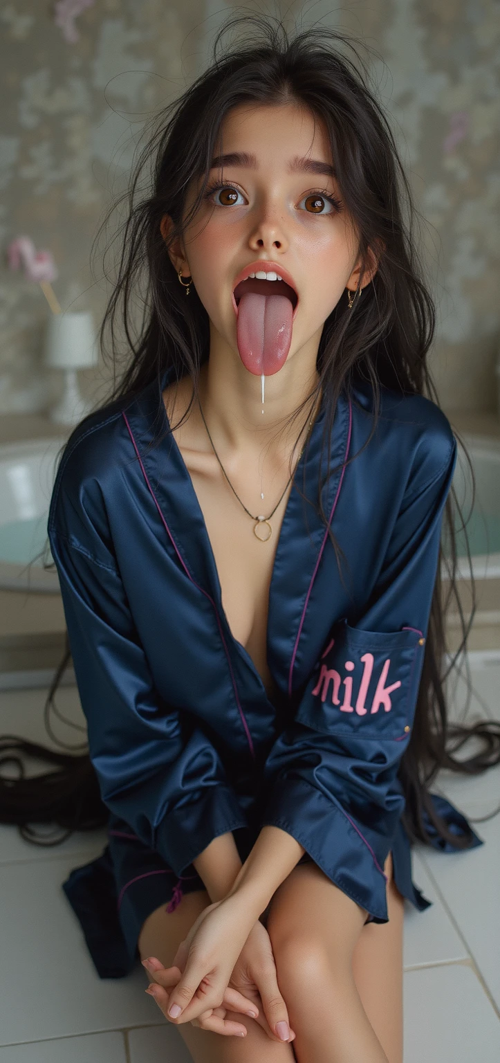 One Girl、((Baby Face))、((blush))、(Cry:1.5)、(tears:1.3)、topless, (Sweat:1.5), (((Outdated clothes、Black knee socks)))、(Flat Chest:1.5)、(((Are thin)))、spread pussy, (squirt:1.5), (cum in mouth:1.5), (((dildo))), (from behind), Professional Lighting, Film Grain, chromatic aberration, (Eye and facial details:1.0)、software:1.5)))、 Highest quality, 8K, 20talent, nsfw