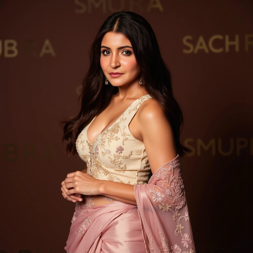 photo of snrk woman, conservatively dressed, wearing Maroon high neck Abaya Style Suit that covers the neck breasts and midriff, dynamic pose, simple boho chic interior background in bokeh <lora:snrk_Sonarika_Bhadoria_SD15_LoRA_prodigy_local_regs-000001:1>