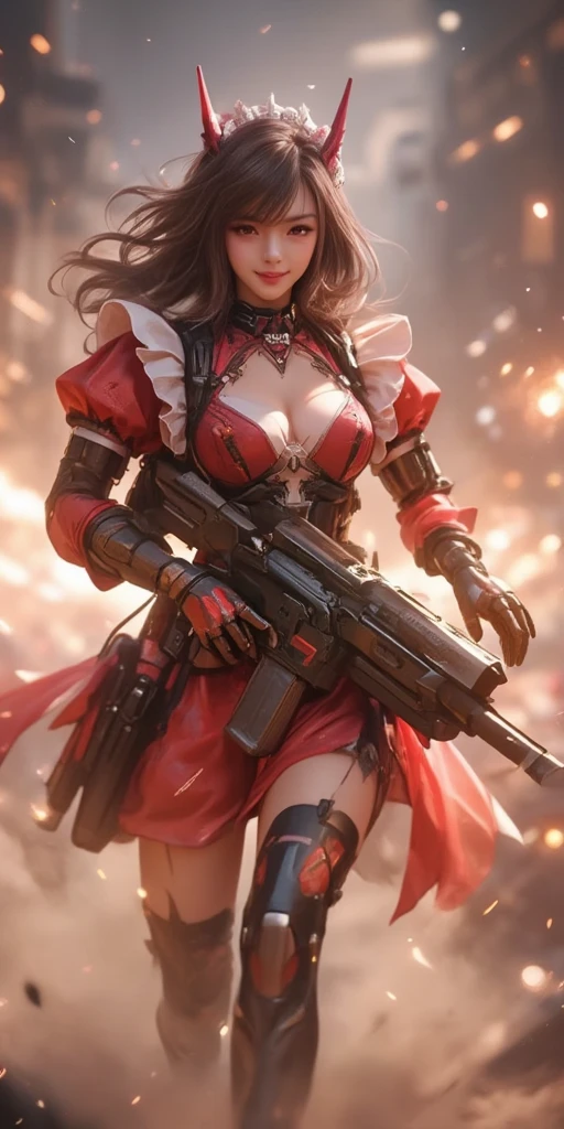 ((masterpiece:1.4)、(top-quality:1.4)、(reallistic:1.7))、Mercenary troops from another dimension、Cute girl mercenary、Sexy Daughter、1girl in、latex shiny、Latex bodysuit、By Luis Royo、age19、Ultra Ultra Bikini、Looking Back Beauty、Outstanding style、Slender Abs、beauty legs、Beautiful ass、A detailed eye、Raw photo、red-lips、Red high heels、a choker、a necklace、耳Nipple Ring、