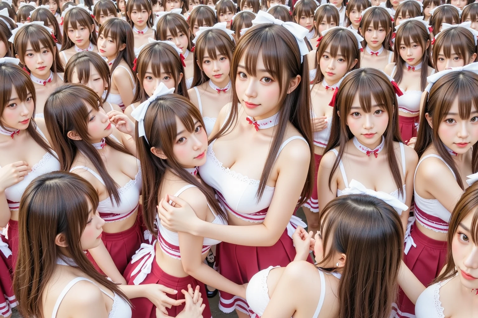 Beautiful small breasts:1.2、Japanese women、Beautiful girl naked、Grab your chest、Grab me by the buttocks、彼女の周りの何千人もの女性が彼女のGrab your chest、Grab your chest両手、masterpiece、Highest quality、Very detailed、Crazy behavior、Crowdsurfing、Highly realistic face、Very realistic eyes、There were many women around her.、Woman grabbing body、Compressing the breasts、masterpiece、Highest quality、Very detailed、Naked Girls、Full nudity、Beautiful small breasts、Small breasts、Beautiful cherry-colored areola、Erect nipples、Tight waist、Small Ass、Shaving、Multiple hands、stage、Crowdsurfing、Crazy crowds and ass grabbing、Grab your chest、The women around her、Compressed body、Many people are clutching their chests、Be beaten、Pulling on clothes、Grab clothes、tearing clothes、Beautiful legs、Lying above the crowd、From above