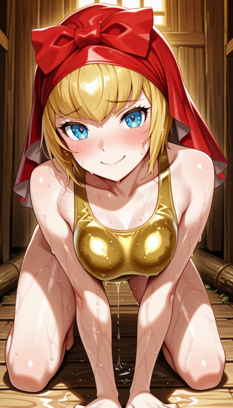 1girl, nsfw, houjousatoko, short hair, blonde hair, purple eyes ,hairband, ,hand between legs, mouth open sloppily, drool, empty eyes ,looking away , large breasts, nipple, Running, ,, Heavy snowfall area frozen , Sweating profusely, Love juice, Wet Woman, female , mountain Alone, , Naked, solo, 1girl, amusement park ,, Peeing, lactation, projectile lactation, FIRE