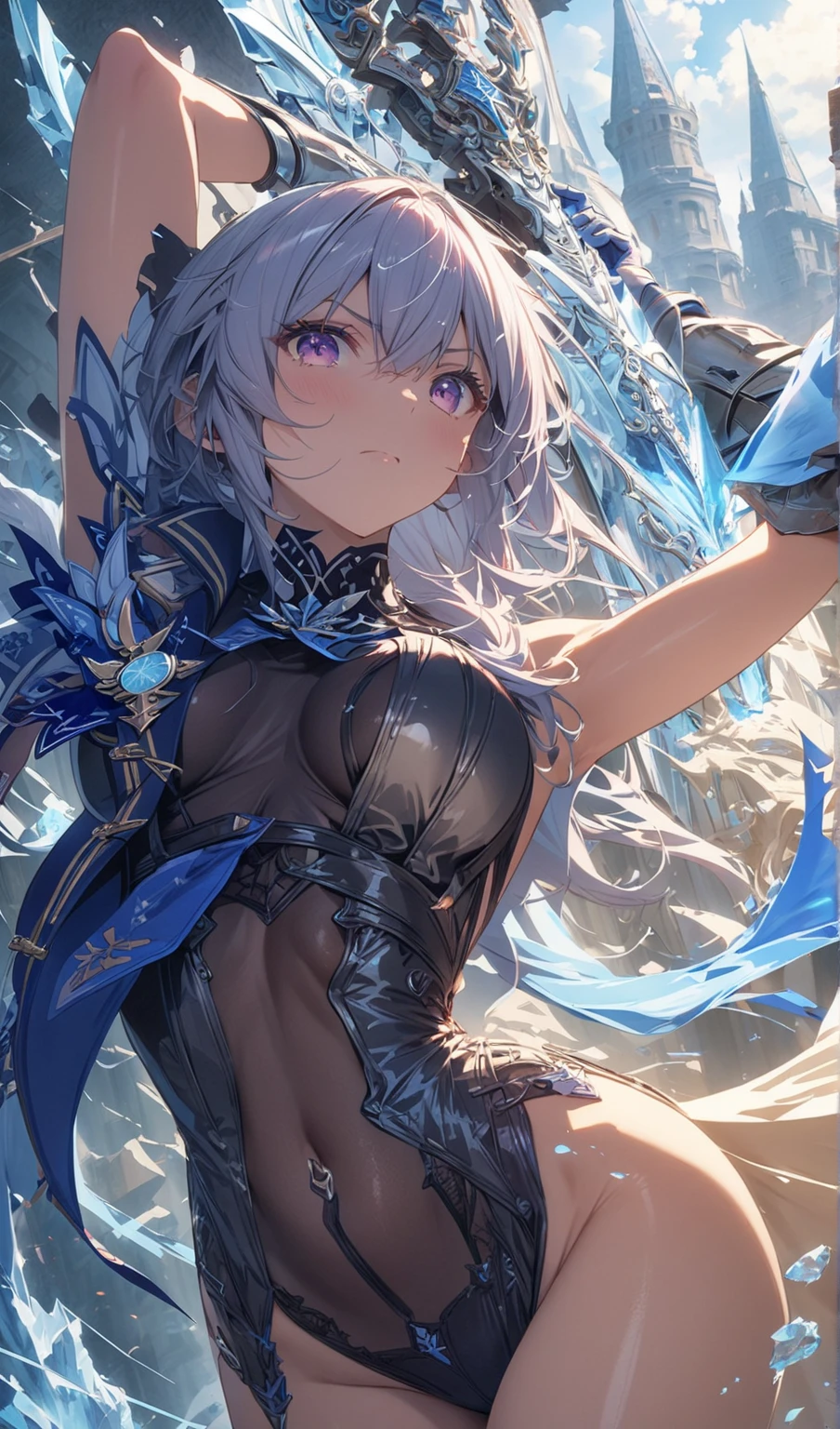 Highest quality, Super quality, 16K, Incredibly absurd, Very detailed, 2.5D, delicate and dynamic, aquarium, Large sink, Colorful Coral, Small faint light and small fish, shark, In the water, under the sea, , , , Small face, Extremely delicate facial expression, Delicate eye depiction, Upper body close-up, erotic, sole sexy shark, healthy shaped body, 22 years shark lady, , 170cm tall, huge firm bouncing busts, 全身sharkのコスチューム, sharkの着ぐるみ, sharkの背びれ, sharkの頭の形の帽子, , , sharkと一緒に泳ぐ