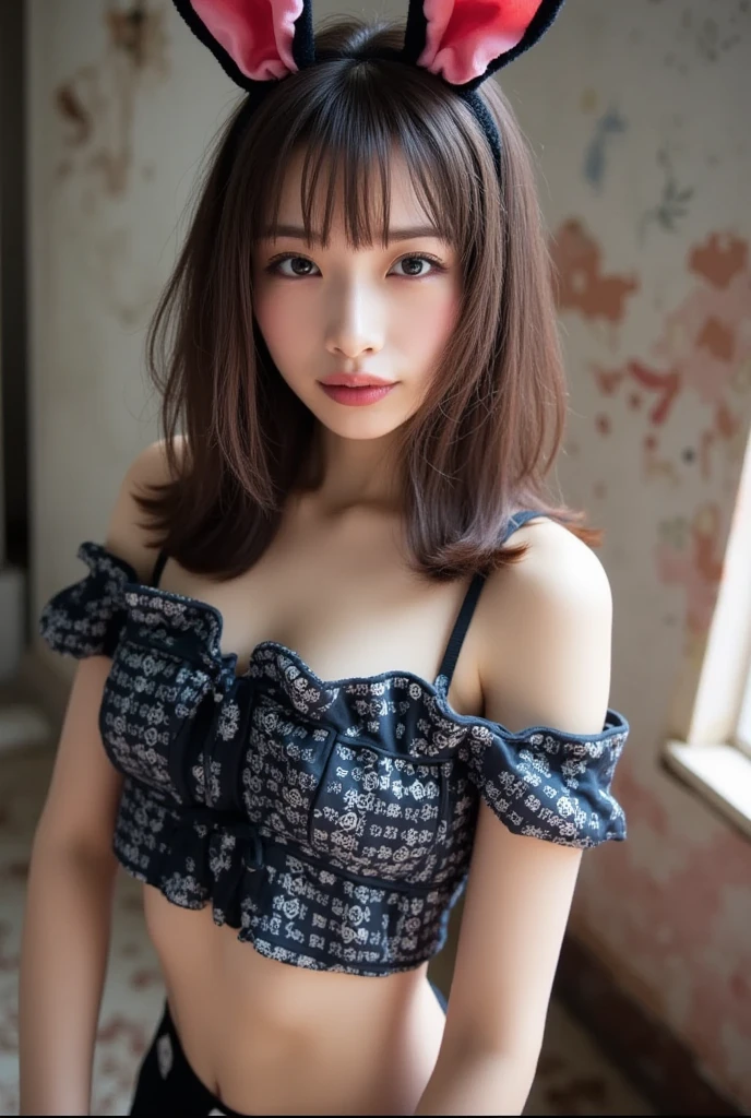 (masterpiece, highest quality、super dense skin、get used to it),1 girl, alone,Beautiful symmetrical face、 hyper realistic, realistic,realistic, light brown eyes stare at the viewer,Brunette short bob hair with highly detailed shiny hair:2、intense eye highlights), See-through brightly colored winter clothes,Lovely see-through costume full of charm、 lips,lip gloss, outdoors, Upper body、Big eyes、eyelash、{Huge|big|Hugeな|mega} chest:2, cleavage:2、(Big eyess short bob hair beautiful detailed eyes、Adds intense highlights to your eyes with eye-catching light、large full chest、look at the audience、she is very beautiful and cute、show me your ears、long neck:1.4、smile、Close your mouth and smilee、perfect anatomy、ideal body proportions、Please tilt your head slightly)、(Snow-covered tree-lined street in Norway in winter)、(she is a very cute and attractive woman)、portrait:2、perfect anatomy