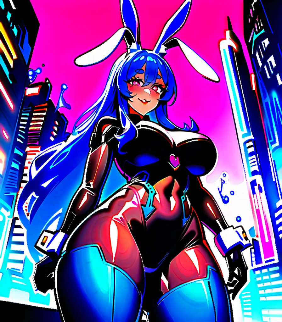 by whisperfoot, burgerkiss, fluff-kevlar, Zackary911, Kenket, Kilinah, Zackary911, (((Sylveon, woman, breasts, antrum, extremely detailed, extremely detailed legs, extremely detailed arms, extremely detailed face, perfectly detailed eyes, perfectly detailed anatomy))): 1.2, solo, perspective, curved thighs, wide hips, thick thighs, d cup mecha breasts, curvature, (robotic, high-tech, android, mechanical), look from down, In_the_city, (sfw), (exposing), (thick fur), cute, (night), sidewalk,full body