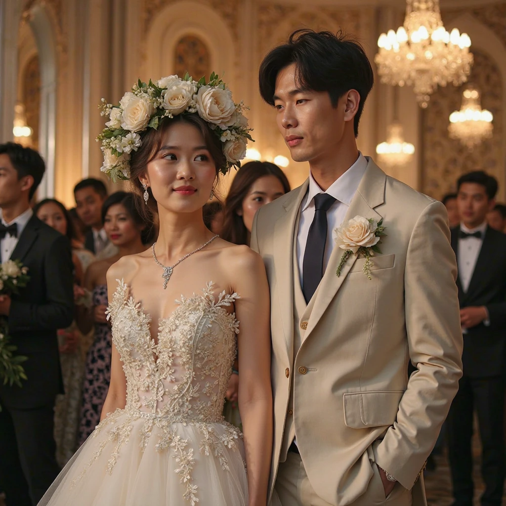 wedding dress made of jewels