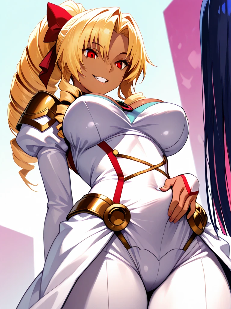 CRU photo, (highly detailed skin, detailedeyes:1.1), details Intricate, best qualityer, 8k hd, soft lighting, vegeta, breastsout, (female:1.2), 1 girl, aretes, jewerly, whitegloves, spiky hair, dougi, ssmile, hair blonde, greeneyes, super saiyan, bunny suit, bunny ears, sexly, not bar, barista, Dance