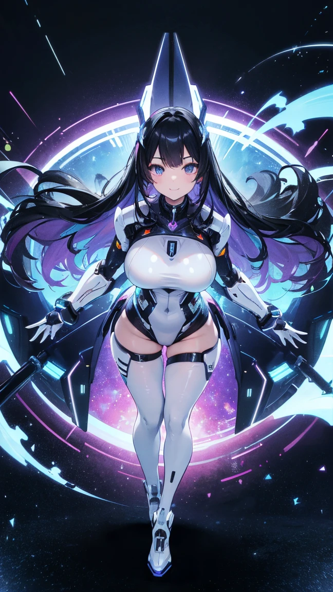 absurdres, highres,("MITOYA" It is written there) ultra detailed,blushing cheeks,flat_breasts,abs:1.2,anime_style,flat_color,huge breast:1.66,revealing_tanlines,adult_women,holograms,tanlines,
(dark_skin:1.5),unity 8k wallpaper,Studio, model shoot, full_body, dynamic pose, seductive pose, cool poses, android_girls, body suits,Cyborgs ,Depict a suit with asymmetrical layers and unexpected texture combinations,mecha,luminous machines, intricate details,Luminous cable,navel_cutout,Textured skin, Super Detail, high details, High quality, Best Quality, Beautiful,(cyborgs),beautiful cyborg woman,Mecha Cyborg Girl,Battle Mode,Girl with a Mecha Body,