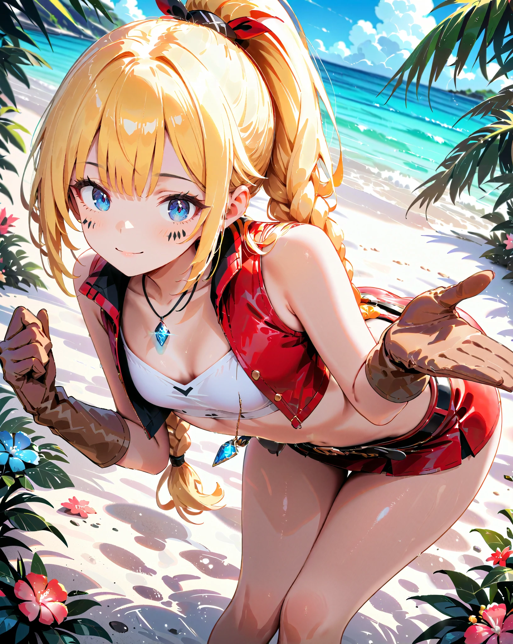 Masterpiece, Best quality, medieval times, royal knight cavalier bikini armor, portrait of a royal knight female, lady knight (abundance, background white, scenic) 1 girl, bare shoulders, wearing a yellow tiger bikini, metal sandals, strong body, red tattoo under stomach, navel, sex slave, red tattoo, slave, shackles, choker, little golden bell under choker