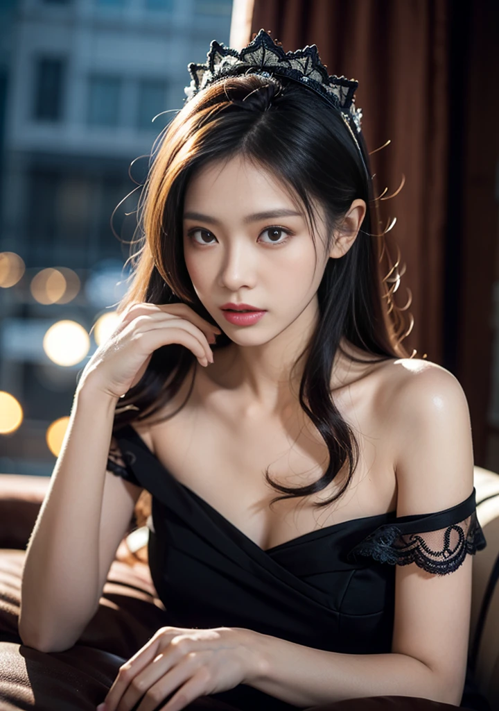 (best quality,4k,highres,masterpiece:1.2),ultra-detailed,(realistic,photorealistic,photo-realistic:1.37),beautiful detailed eyes,beautiful detailed lips,extremely detailed eyes and face,long eyelashes,dark strapless dress,beautiful Asian woman,nightclub scene,beer on the table,mist around,random pose,dark theme,mysterious atmosphere,glimmering lights,moody tone,elegant and alluring,subtle shadows,soft and diffused lighting,shimmering reflections,stylish and confident demeanor,alluring beauty,intriguing expression,captivating gaze,exquisite details,impressive and vivid colors,dramatic ambience,nighttime vibes,sophisticated and classy,stylish surroundings,lively atmosphere,energetic and vibrant,perfectly composed frame stunning composition,stunning and impressive artwork