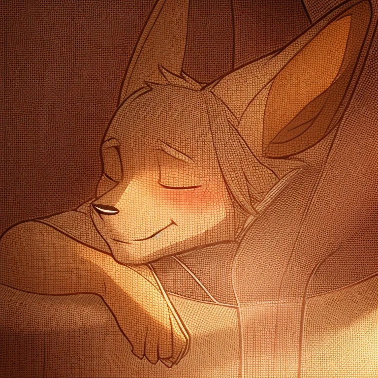 sexy <lora:bambiDoe:0.7> deer on a bed