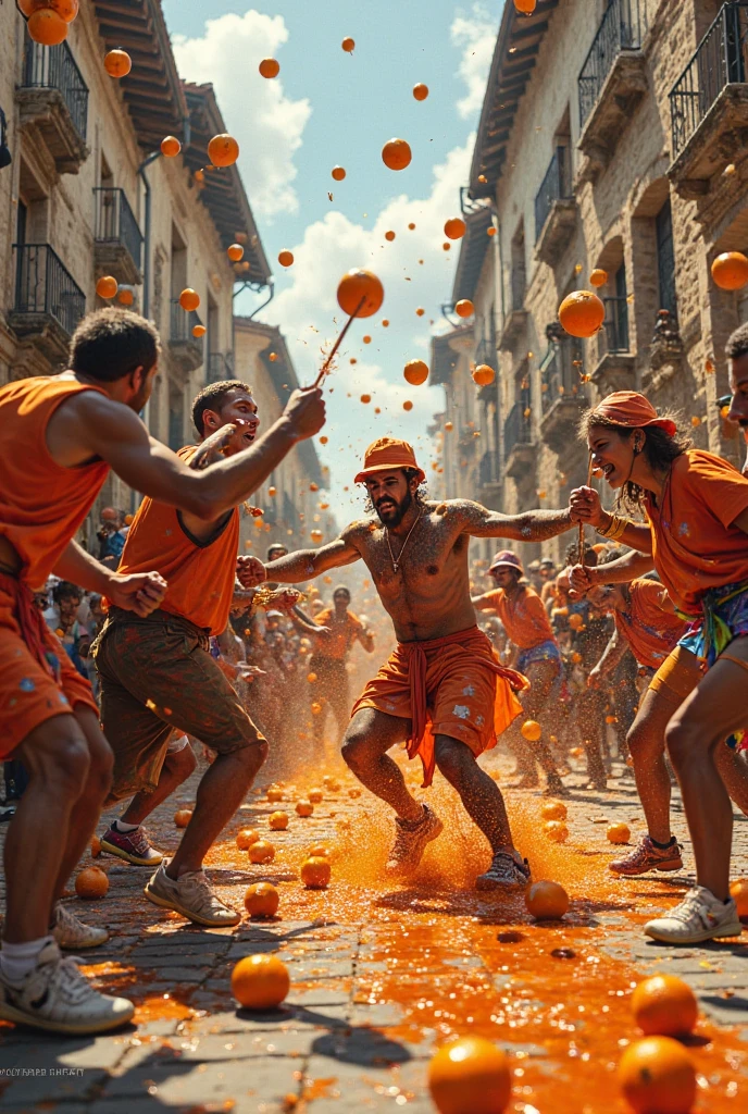 Realistic photo, bottles in garbage, street, Carnaval, Brazil