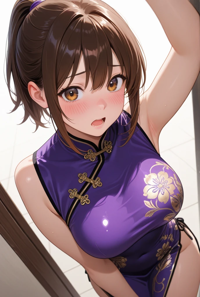 nsfw,uncensored,(highest quality,masterpiece:1.3),disorganized,High resolution,16K, 超High resolution, official art,figure,very detailed,Anime Color,perfect hands, perfect fingers, perfect legs),cawboy shot from front:1.0),cowboy shot,From side,1girl,独奏,idolmaster, (((Ritsuko Akizuki))), (19yo,beautiful girl,cute girl),(((beautiful dark brown eyes))),(beautiful dark brown hair), (((semilong hair))),(ponytails),(wet hair), (wet skin),((glasses:1.5)),(scatter sweat),(steam),(flat chests,midium breasts),OL, Akagi glasses, black suit jacket, Collared jacket, White dress shirt, Collared shirt, Neckline, button, Black pencil skirt, Black Pantyhose,Stiletto heels,((open clothes)),,,((green bra,green panty)),slip,no makeup, sweaty body),(beautiful eyes, shiny eyes), ((big eyes)),(a big smile),(embarrassed),((one eye closed)),(open mouths),((tongue out)),(deep breathing),(blush cheeks),(happy), (fellatio, Deep Throat:1.4), saliva, (pubic brown hair:1.5), BSP, pussy juice dripping, (sex,doggy stylel),(tall man:1.2), (penis:1.2), (girl hold a penis:1.4), hetero, (cum out:1.2), looking at penis, indoor, 1girl have kneeling,office,night time,(bitch),(Commemorative photo:1.5),(spoken heart:1.7),(peace sign:1.5),(look at viewer),,(expensive),